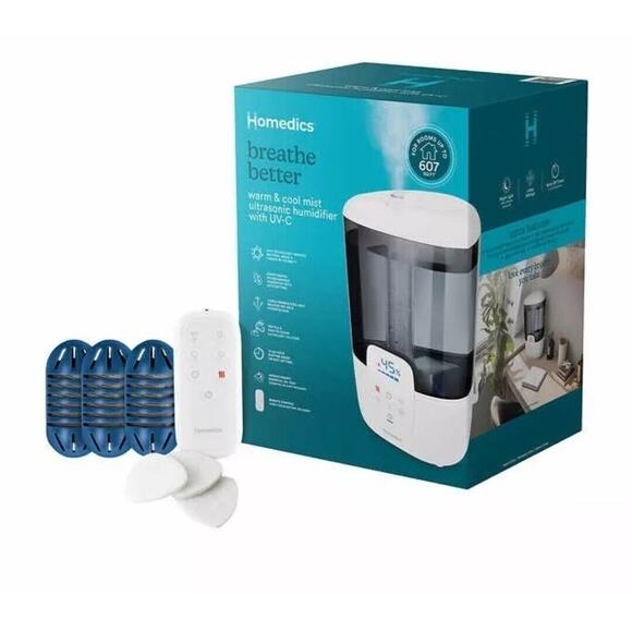 Homedics Warm & Cool Mist Ultrasonic Humidifier with UV-C Technology & Remote - Picture 2 of 12